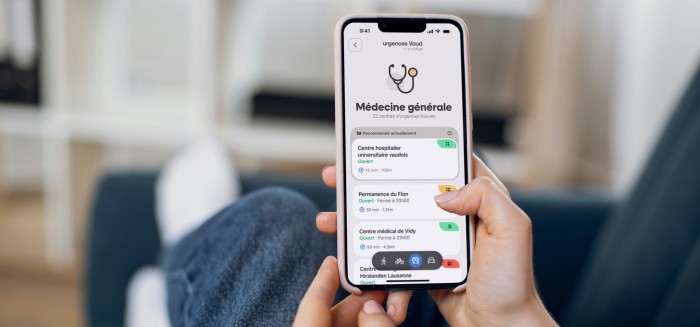 Medigo : Redesign of the Urgences Vaud App